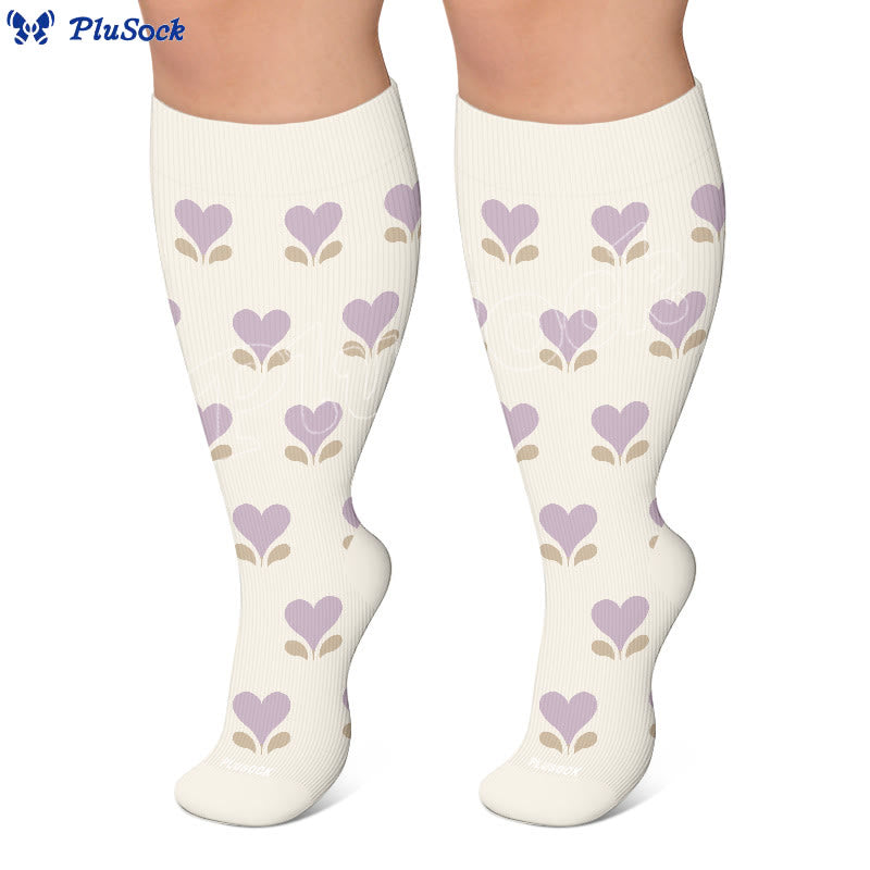 Plusock Plus Size Sweet Garden Compression Socks(3 Pairs) - image 2
