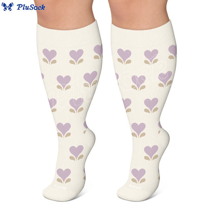 Plusock Plus Size Sweet Garden Compression Socks(3 Pairs) - image 2