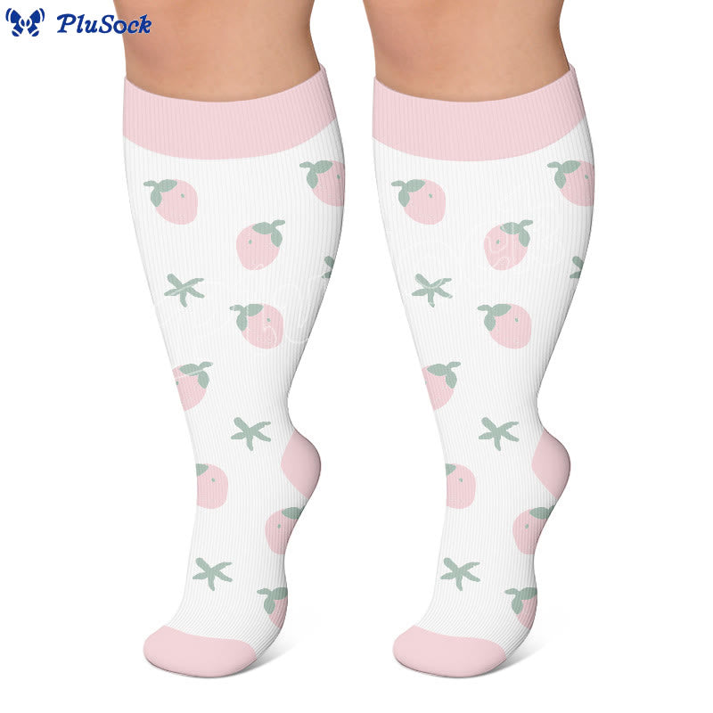 Plusock Plus Size Sweet Garden Compression Socks(3 Pairs) - image 4