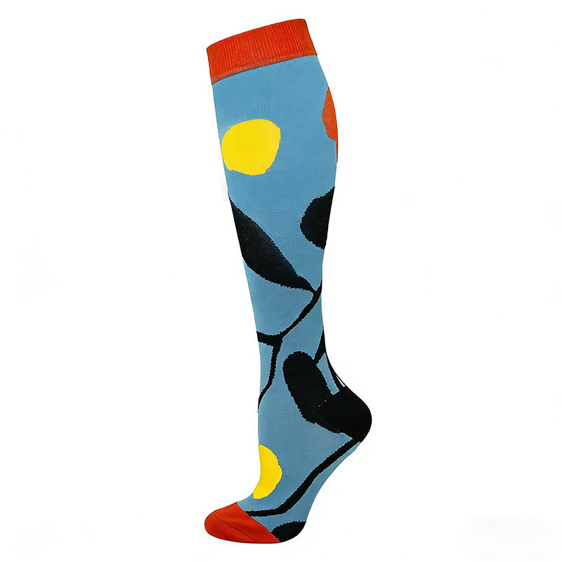 Plusock Graffiti Compression Socks(4 Pairs) - Blue - EU40-44(US7-10) - image 4