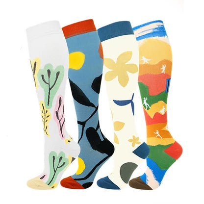 Plusock Graffiti Compression Socks(4 Pairs) - Multicolor - EU40-44(US7-10) - image 1