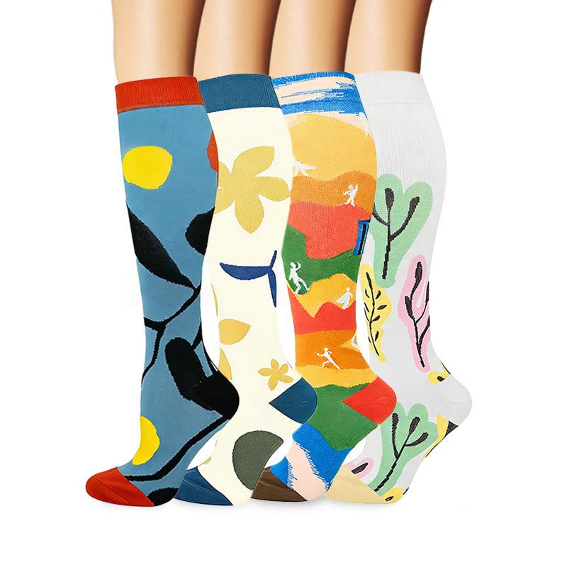 Plusock Graffiti Compression Socks(4 Pairs) - image 0
