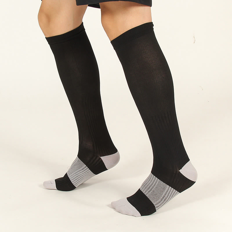 Plusock Sport Vertical Stripes Compression Socks(3 Pairs) - B - S/M - image 2