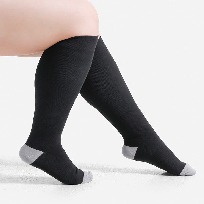 Plusock Plus Size Soft Bamboo Fiber Compression Socks - image 4