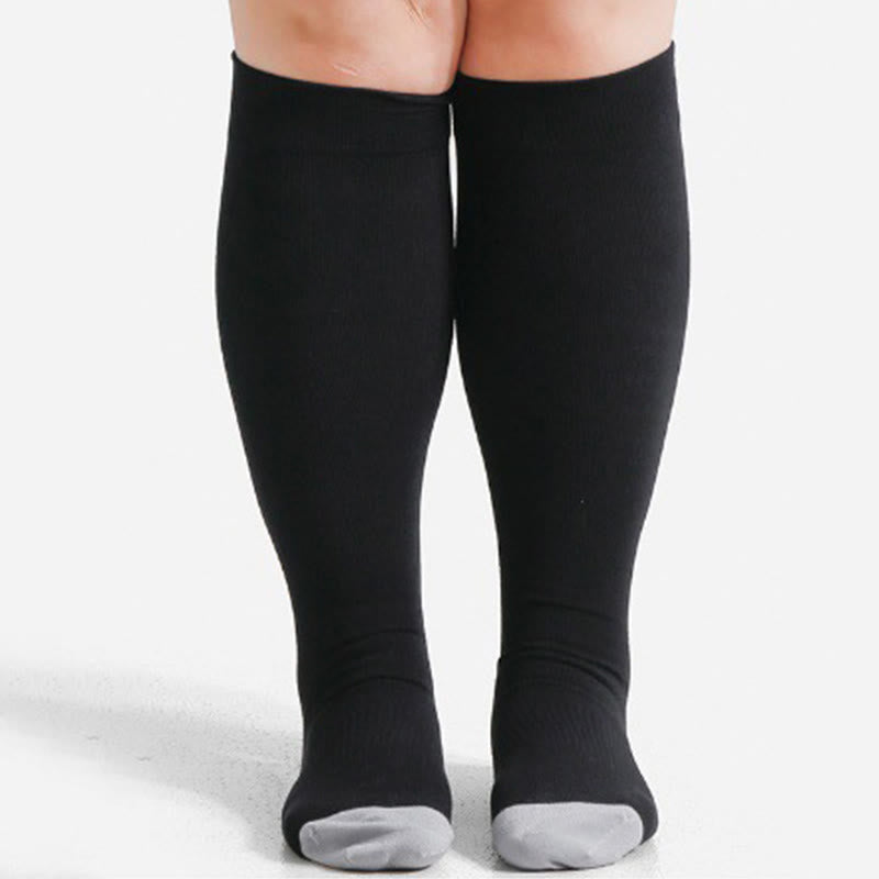 Plusock Plus Size Soft Bamboo Fiber Compression Socks - image 0