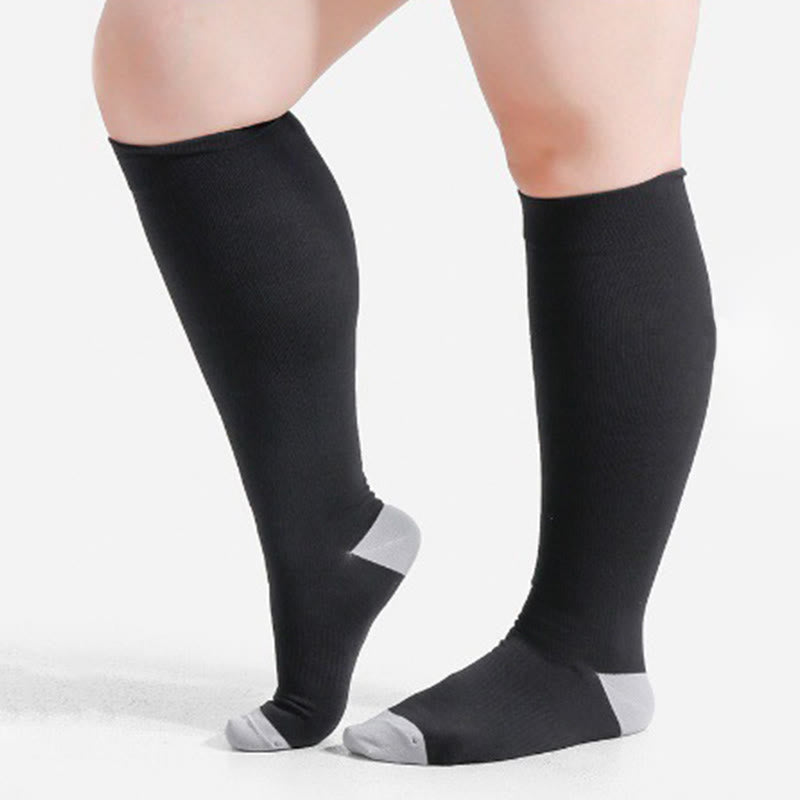 Plusock Plus Size Soft Bamboo Fiber Compression Socks - image 5