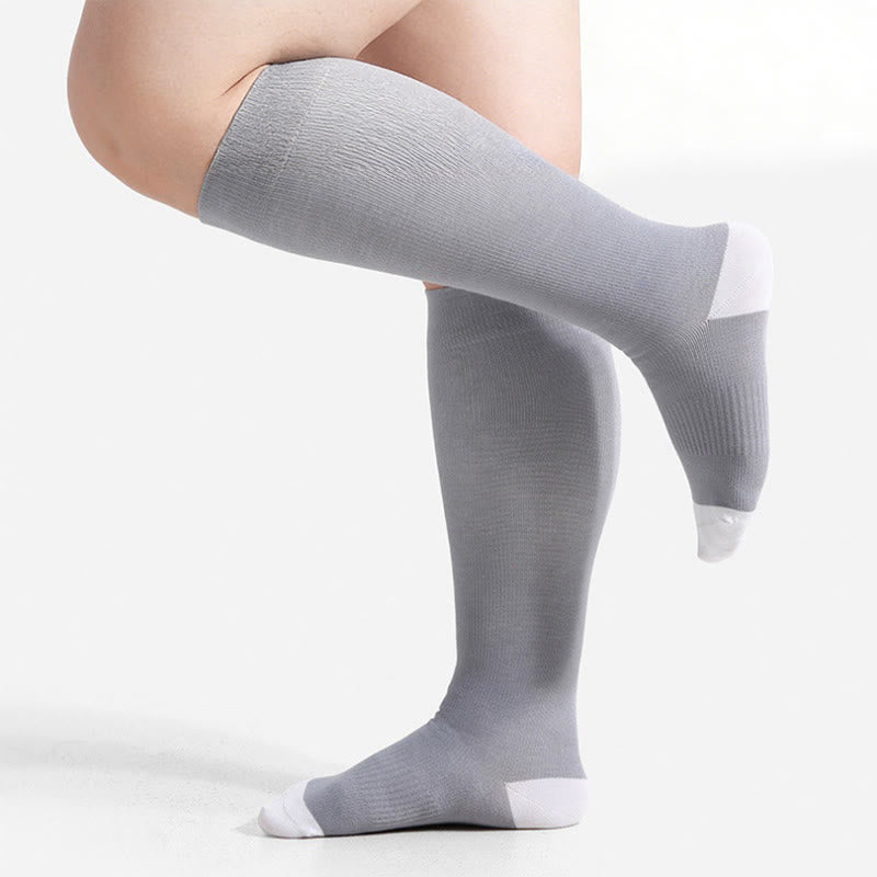 Plusock Plus Size Soft Bamboo Fiber Compression Socks - image 9