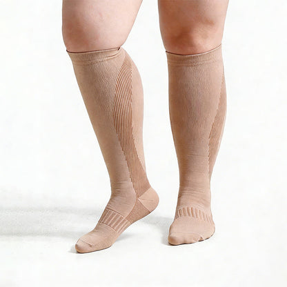 Plusock Plus Size Durable Supports Compression Socks - Nude - XL - image 16