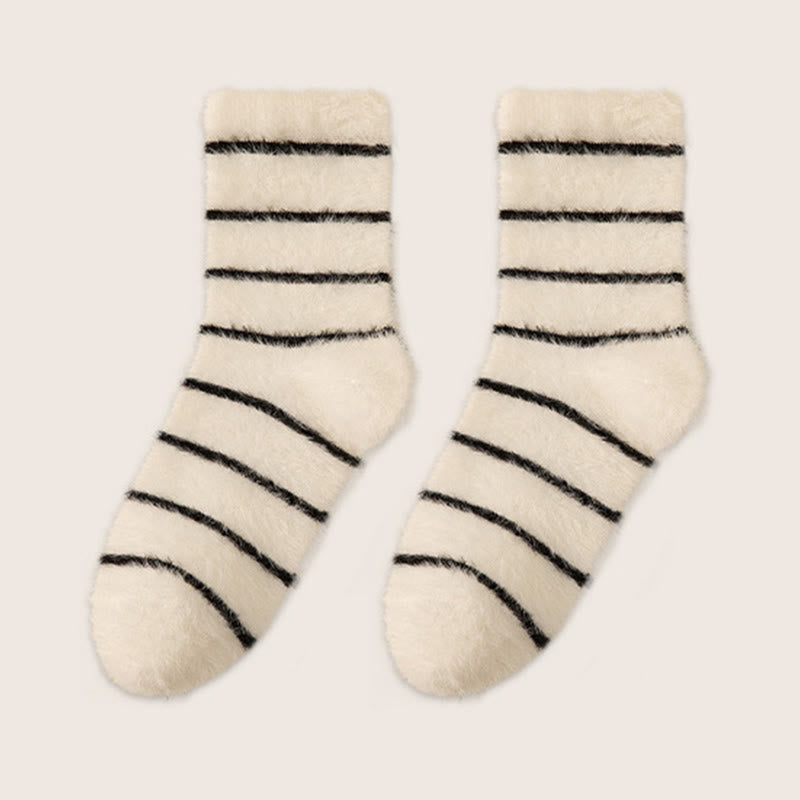 Plusock Thermal Double Fleece Sleep Socks(3 Pairs) - White - EU36-40(US3-7) - image 11