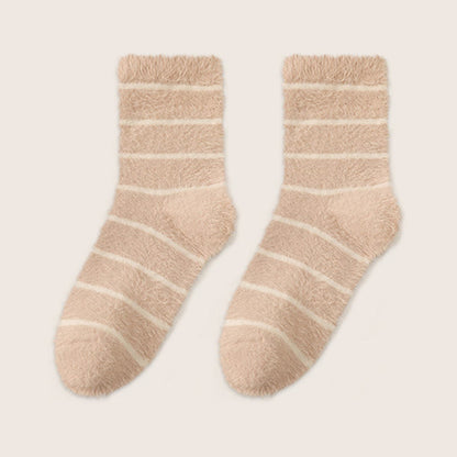 Plusock Thermal Double Fleece Sleep Socks(3 Pairs) - Apricot - EU36-40(US3-7) - image 10