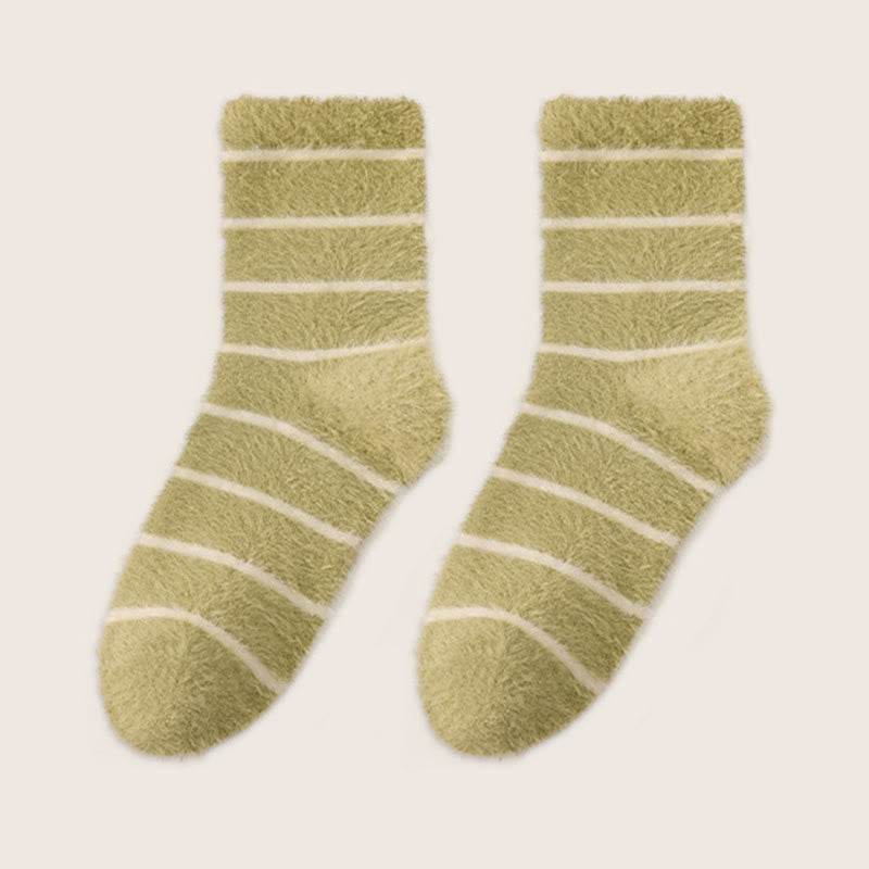 Plusock Thermal Double Fleece Sleep Socks(3 Pairs) - Green - EU36-40(US3-7) - image 13