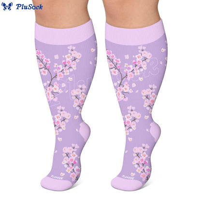 Plusock Plus Size Spring Petal Compression Socks(3 Pairs) - image 3
