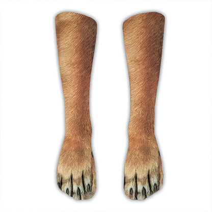 Plusock 3D Dog Paws Quarter Socks(2 Pairs) - Coffee - EU38-44(US5-10) - image 2