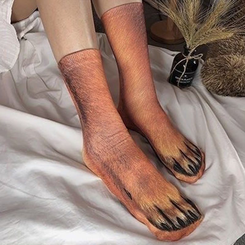 Plusock 3D Dog Paws Quarter Socks(2 Pairs) - image 0