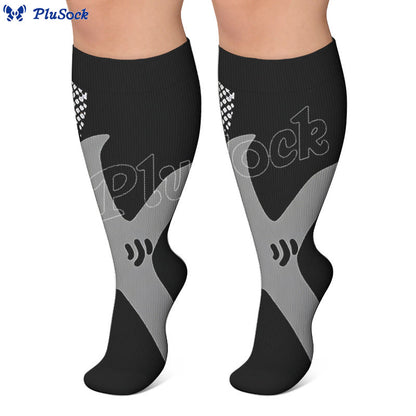 Plusock Plus Size Wide Calf Sports Compression Socks 2XL-7XL(3 Pairs) - image 7