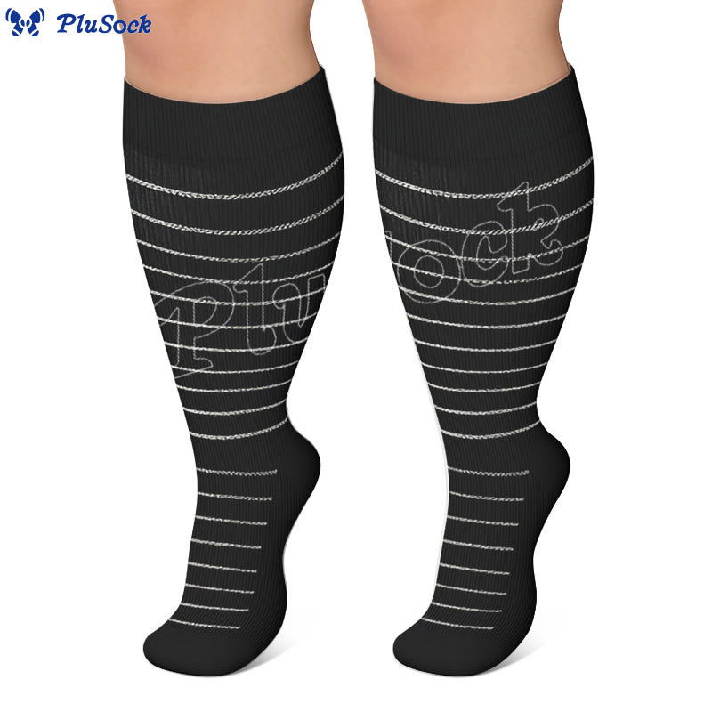 Plusock Plus Size Rhombus Compression Socks 2XL-7XL(3 Pairs) - image 11