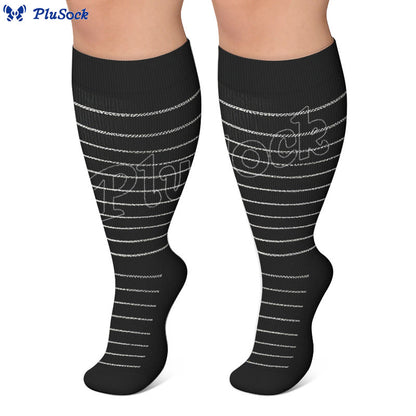 Plusock Plus Size Rhombus Compression Socks 2XL-7XL(3 Pairs) - image 11