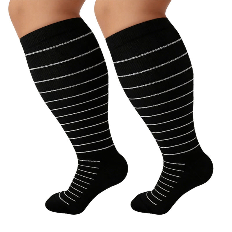 Plusock Plus Size Rhombus Compression Socks 2XL-7XL(3 Pairs) - image 12