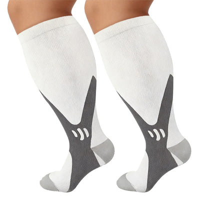 Plusock Plus Size Wide Calf Sports Compression Socks 2XL-7XL(3 Pairs) - image 11