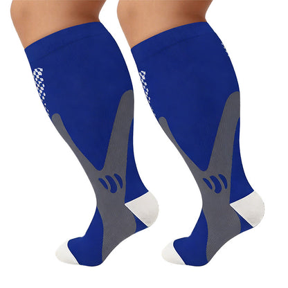 Plusock Plus Size Wide Calf Sports Compression Socks 2XL-7XL(3 Pairs) - image 10