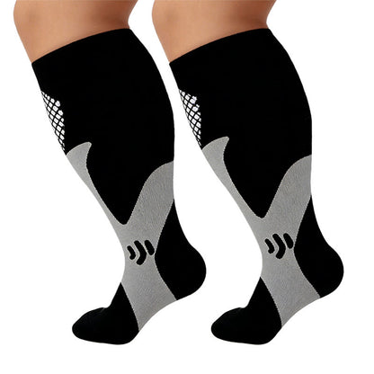 Plusock Plus Size Wide Calf Sports Compression Socks 2XL-7XL(3 Pairs) - image 9
