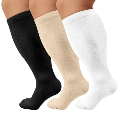 Plusock Solid Color Plus Size Compression Socks 2XL-7XL (3 Pairs) - image 2
