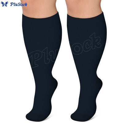 Plusock Plus Size Wide Calf Compression Socks(3 Pairs) - image 7
