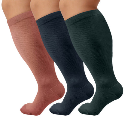Plusock Plus Size Wide Calf Compression Socks(3 Pairs) - image 2