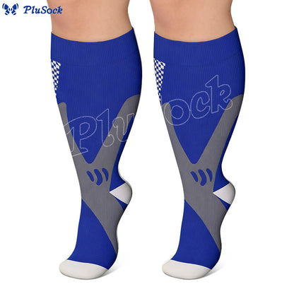 Plusock Plus Size Wide Calf Sports Compression Socks 2XL-7XL(3 Pairs) - image 8