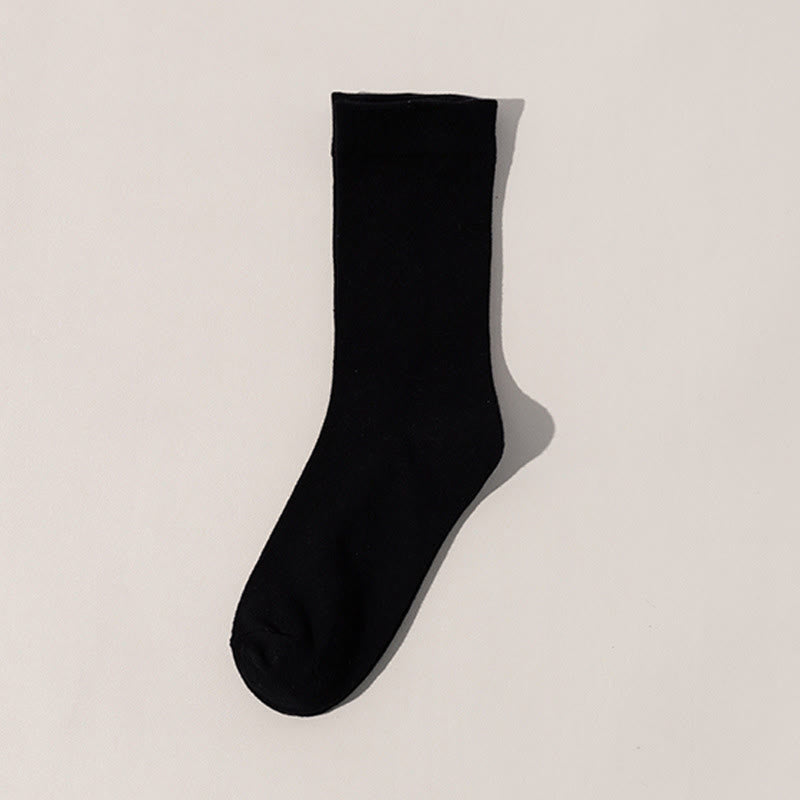 Plusock Skin Friendly Cotton Sleep Socks(8 Pairs) - Black - EU36-40(US3-7) - image 11