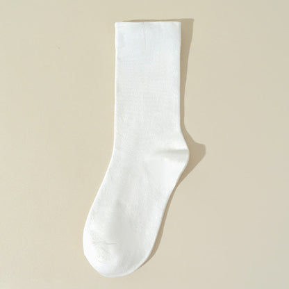 Plusock Skin Friendly Cotton Sleep Socks(8 Pairs) - White - EU36-40(US3-7) - image 14