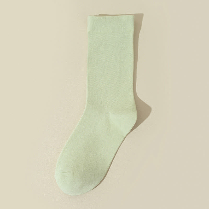 Plusock Skin Friendly Cotton Sleep Socks(8 Pairs) - Green - EU36-40(US3-7) - image 10