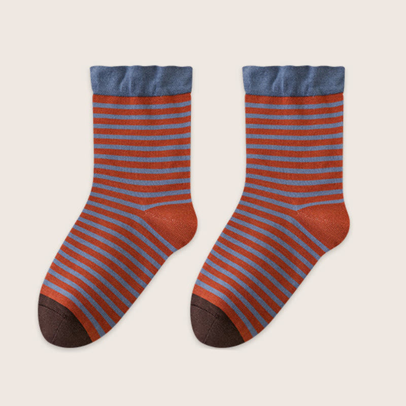 Plusock Wool Stripe Sleep Socks(2 Pairs) - Red - EU39-45(US6-11) - image 16
