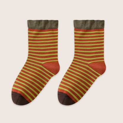 Plusock Wool Stripe Sleep Socks(2 Pairs) - Orange - EU39-45(US6-11) - image 15