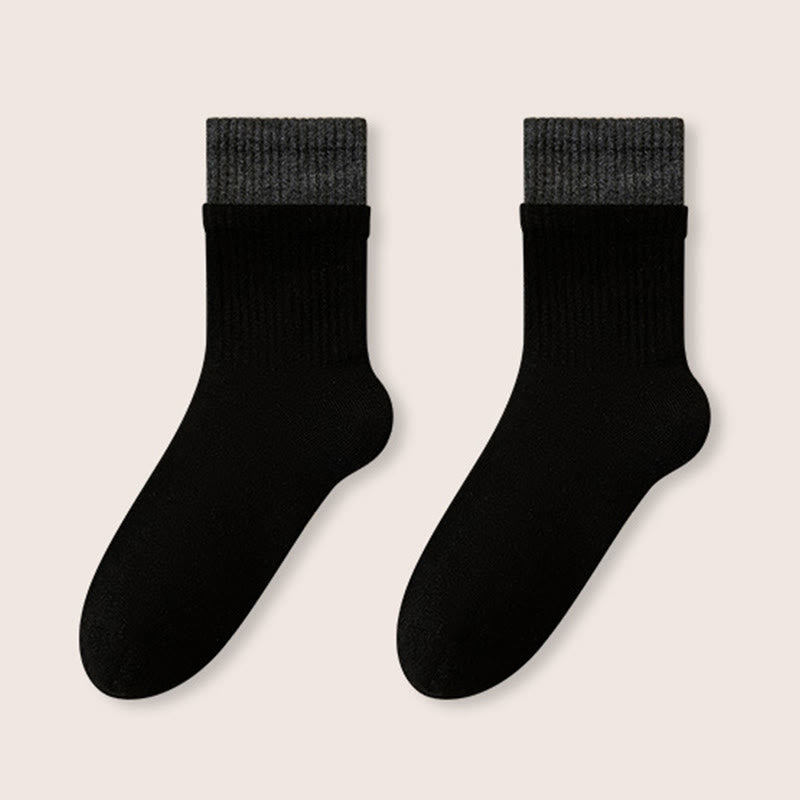 Plusock Elastic Cuff Sleep Socks(2 Pairs) - Black - EU36-40(US3-7) - image 11