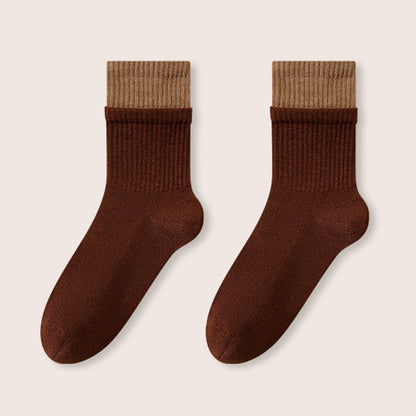 Plusock Elastic Cuff Sleep Socks(2 Pairs) - Brown - EU36-40(US3-7) - image 12