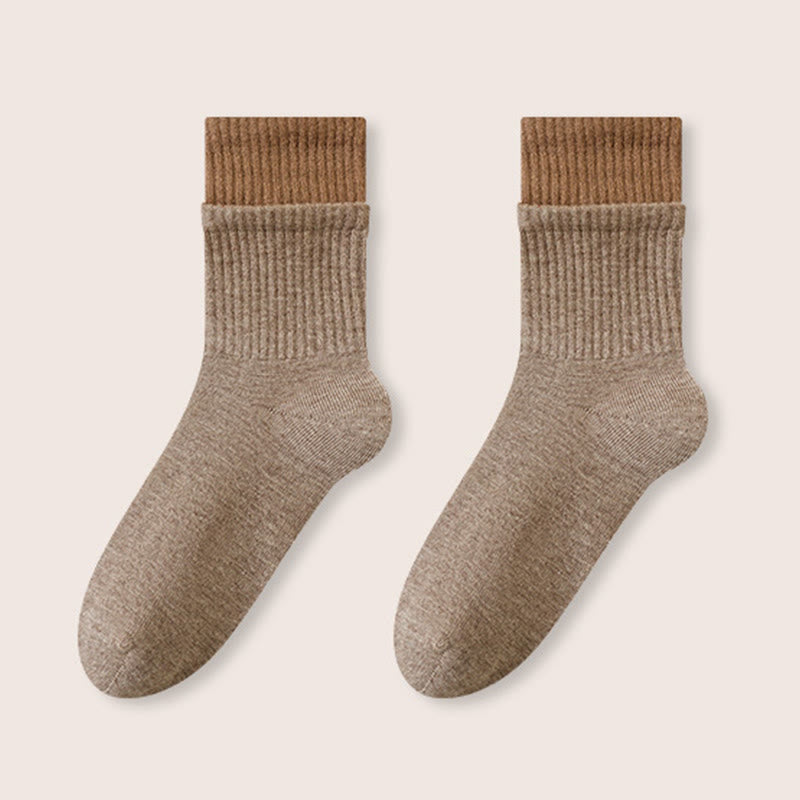 Plusock Elastic Cuff Sleep Socks(2 Pairs) - Camel - EU36-40(US3-7) - image 14