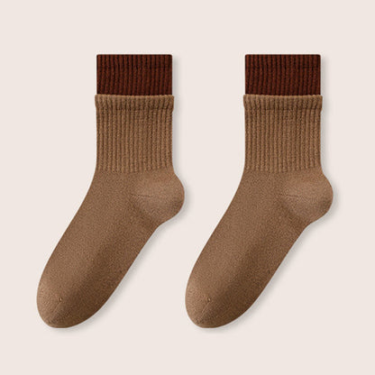 Plusock Elastic Cuff Sleep Socks(2 Pairs) - Khaki - EU36-40(US3-7) - image 13