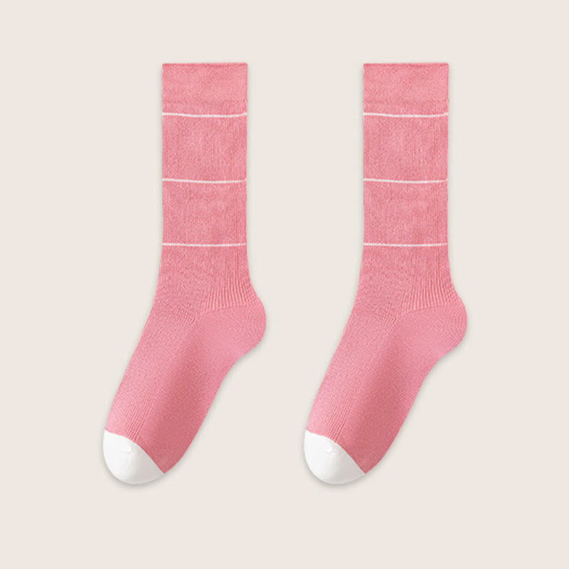 Plusock Soft Natural Dyeing Sleep Socks(3 Pairs) - Pink - EU39-45(US6-11) - image 10