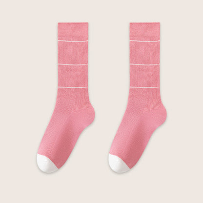 Plusock Soft Natural Dyeing Sleep Socks(3 Pairs) - Pink - EU39-45(US6-11) - image 10