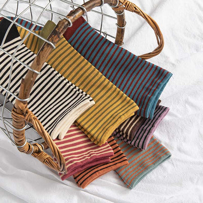 Plusock Color Blocked Stripes Sleep Socks(5 Pairs) - image 4