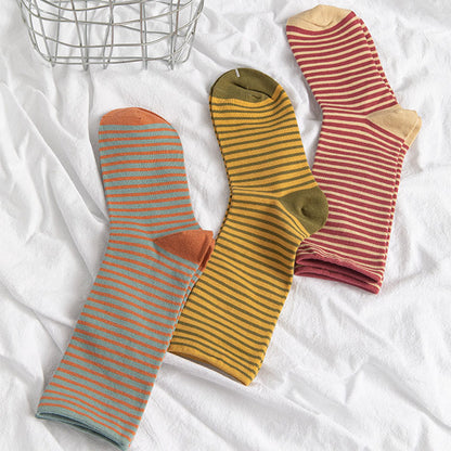 Plusock Color Blocked Stripes Sleep Socks(5 Pairs) - image 1