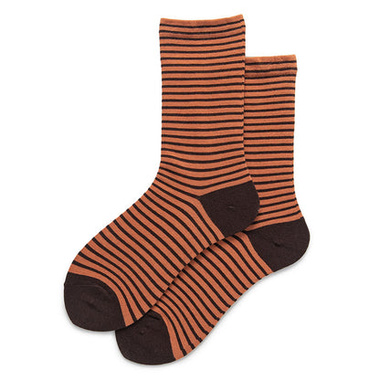 Plusock Color Blocked Stripes Sleep Socks(5 Pairs) - Orange - EU36-40(US3-7) - image 10
