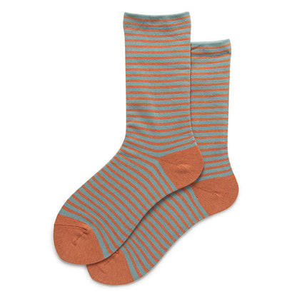 Plusock Color Blocked Stripes Sleep Socks(5 Pairs) - Grey - EU36-40(US3-7) - image 14