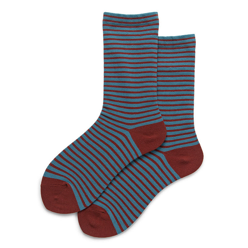 Plusock Color Blocked Stripes Sleep Socks(5 Pairs) - Navy Blue - EU36-40(US3-7) - image 13