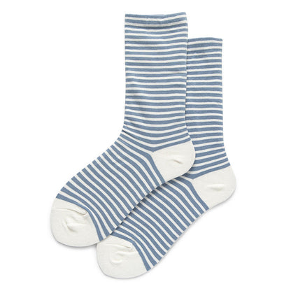 Plusock Color Blocked Stripes Sleep Socks(5 Pairs) - Blue - EU36-40(US3-7) - image 5