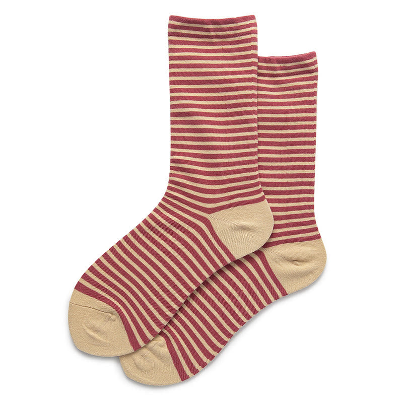 Plusock Color Blocked Stripes Sleep Socks(5 Pairs) - Pink - EU36-40(US3-7) - image 12