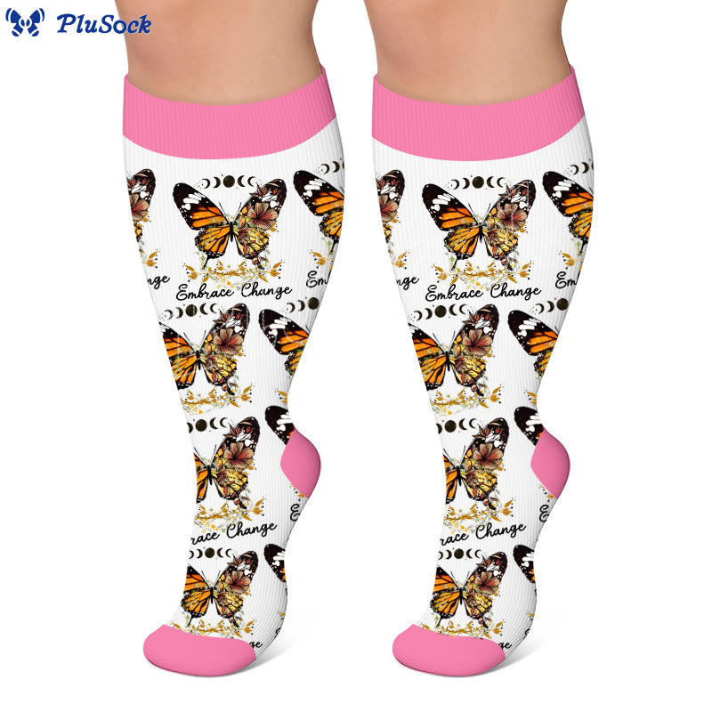 Plusock Plus Size Butterfly Bow Tie Compression Socks - image 4