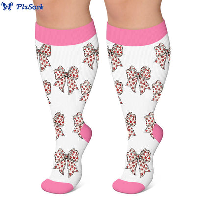 Plusock Plus Size Butterfly Bow Tie Compression Socks - image 2