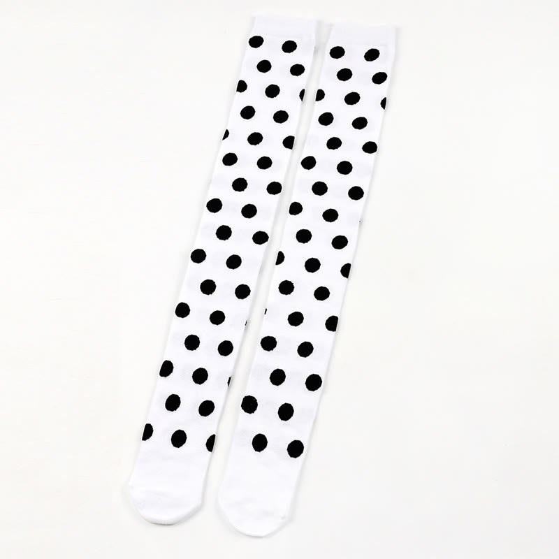 Plusock Funny Polka Dots Thigh Highs Socks(5 Pairs) - image 13